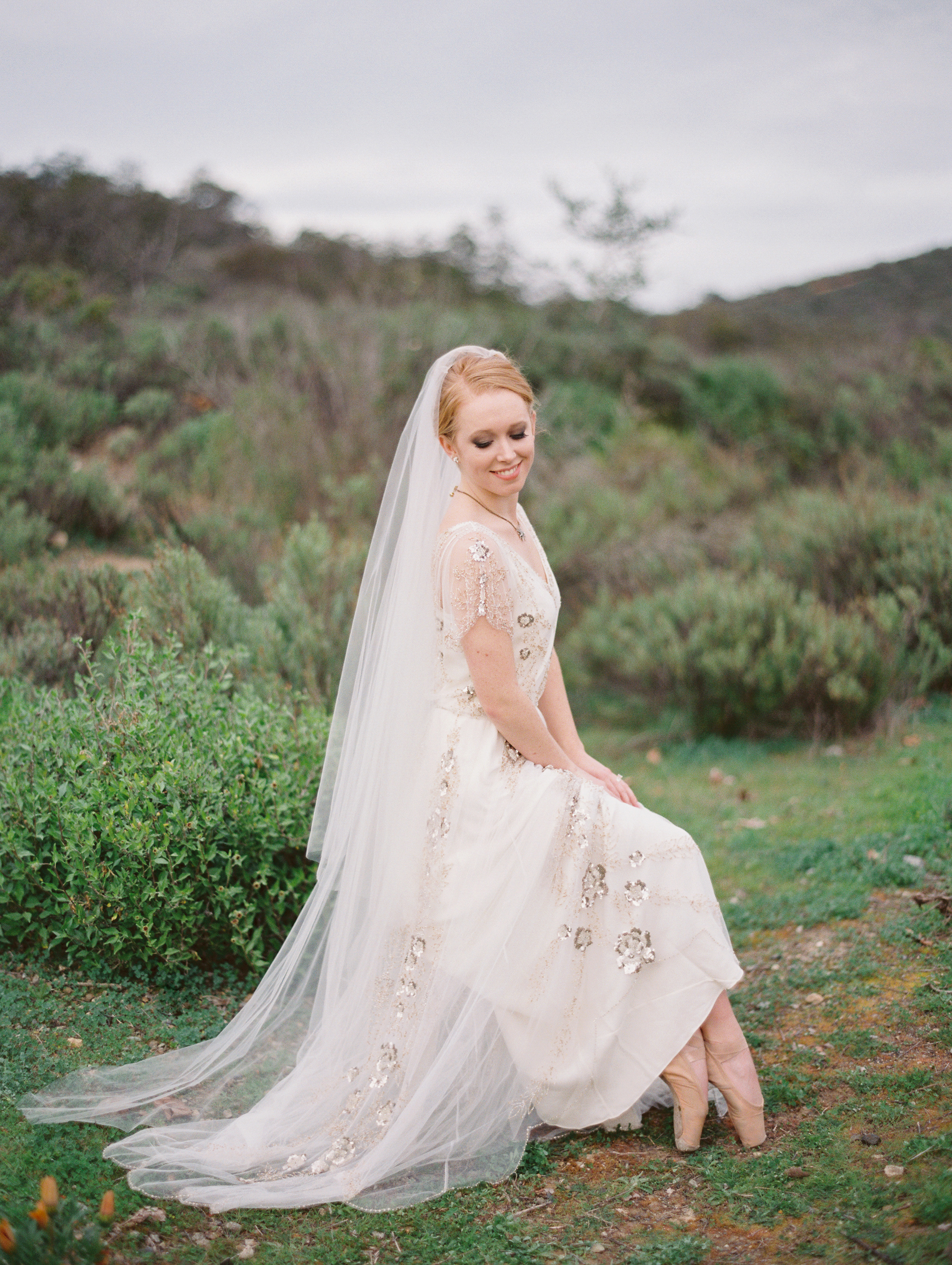 Ballet Wedding Inspiration by Mirelle Carmichael Photography - Jenny Packham Dress - Sitting