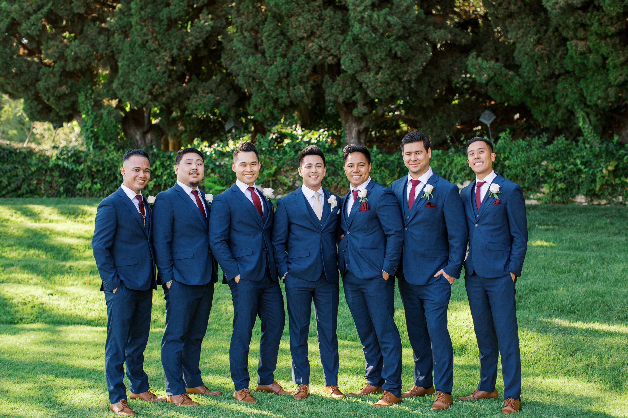 Top Rancho Palos Verdes Wedding Photographer - Wayfarers Chapel Groomsmen