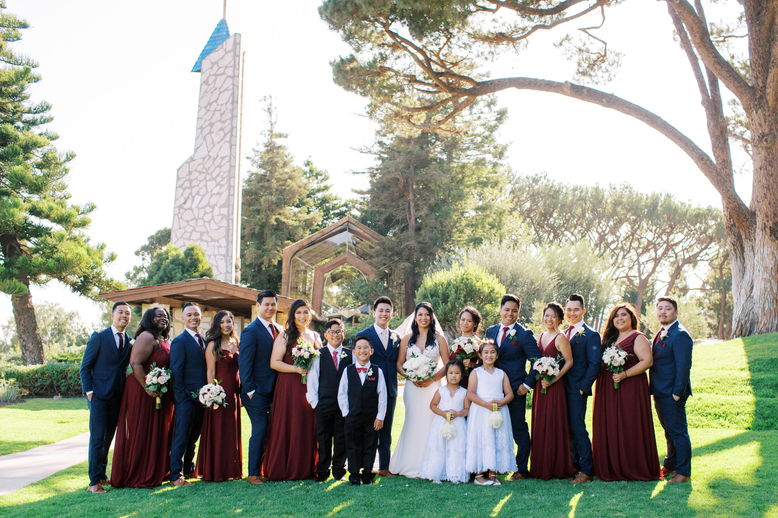 Top Rancho Palos Verdes Wedding Photographer - Wayfarers Chapel Bridal Party