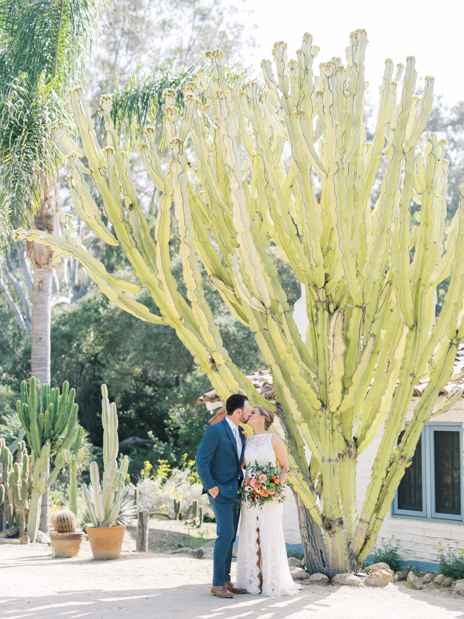 leo carrillo ranch wedding 2022 cactus portrait 