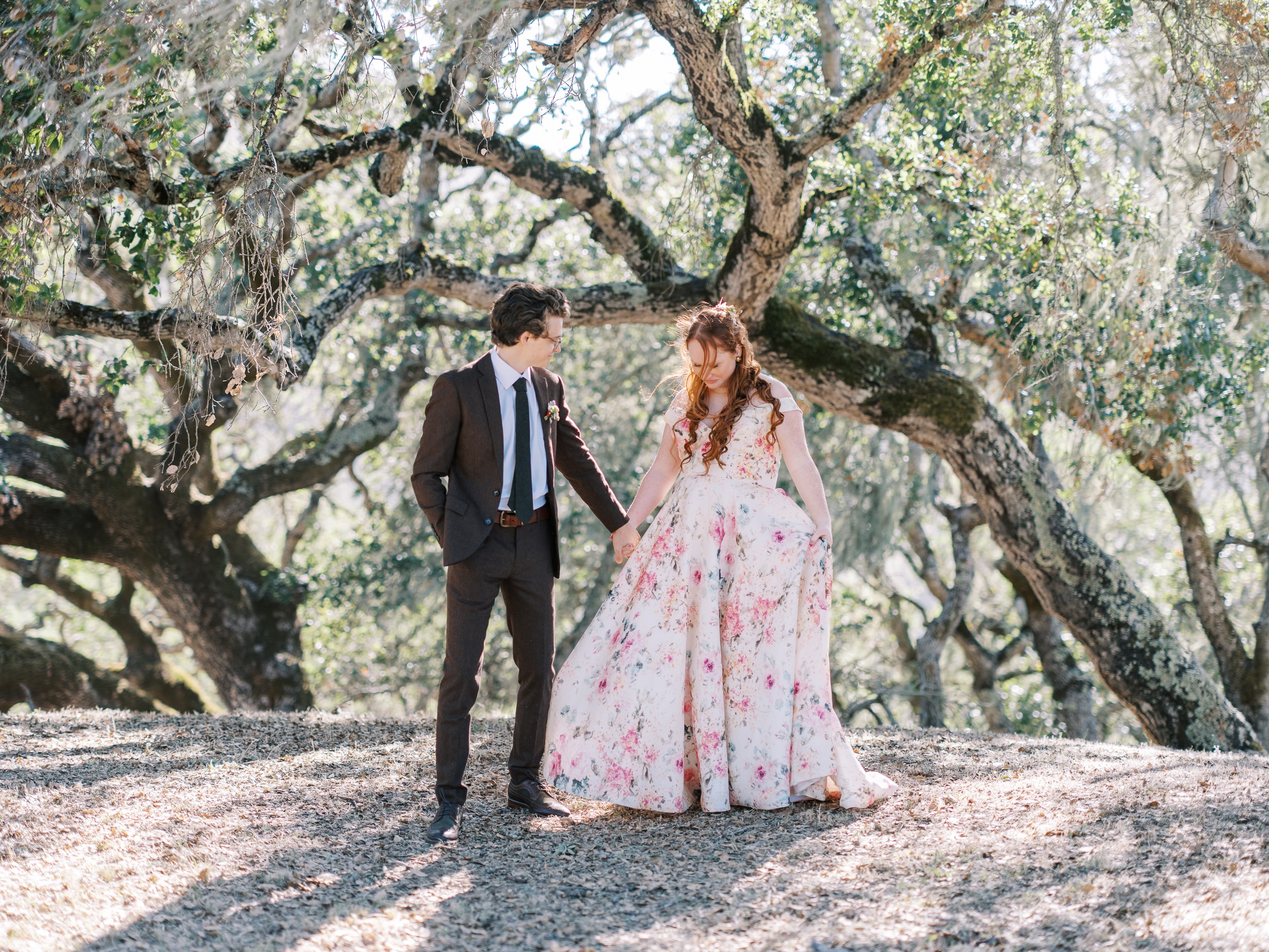 Savannah & Aaron's Carmel Wedding floral wedding gown
