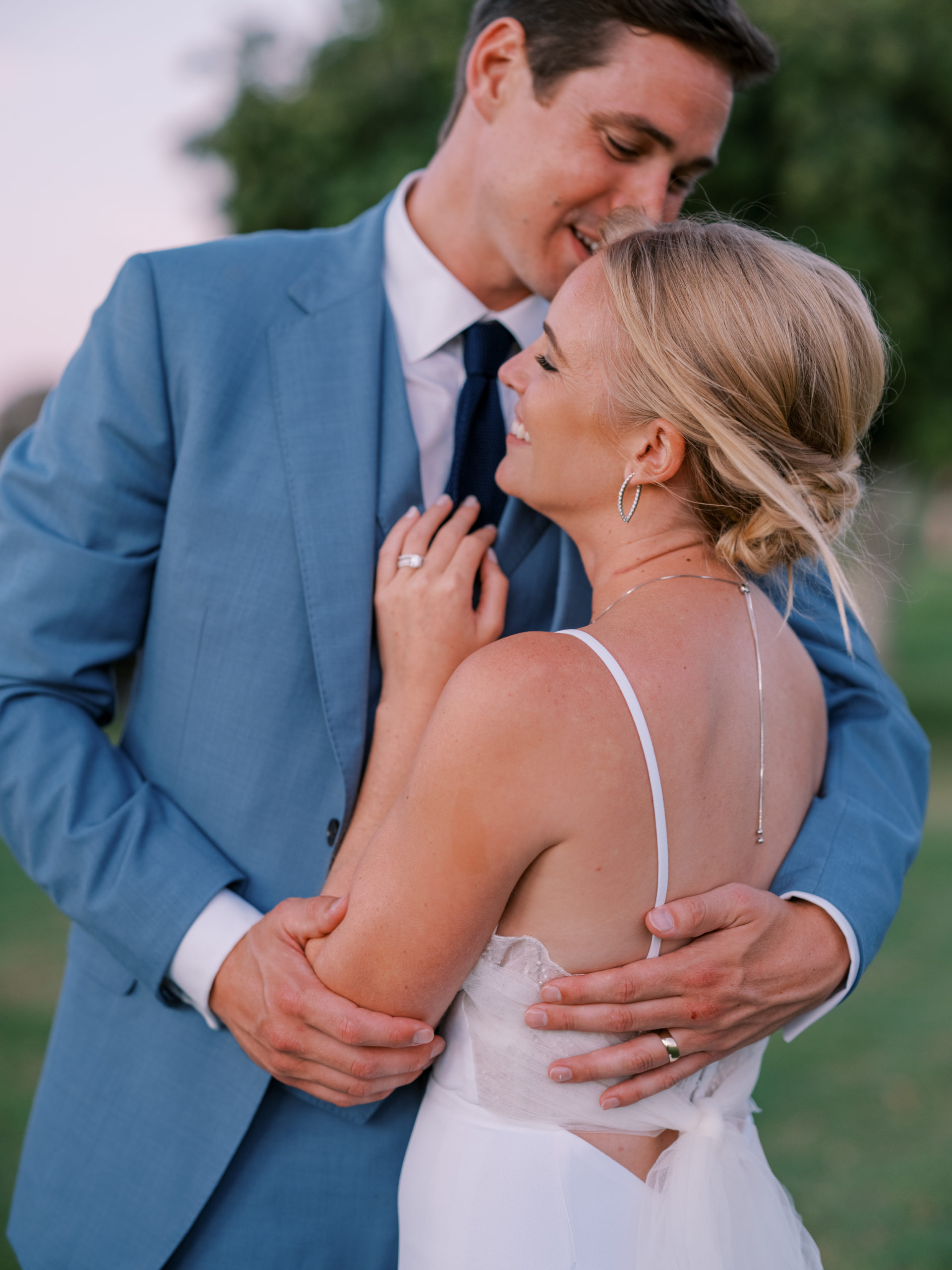 La Jolla Country Club Golf Course Wedding Bride and Groom Sunset Photos