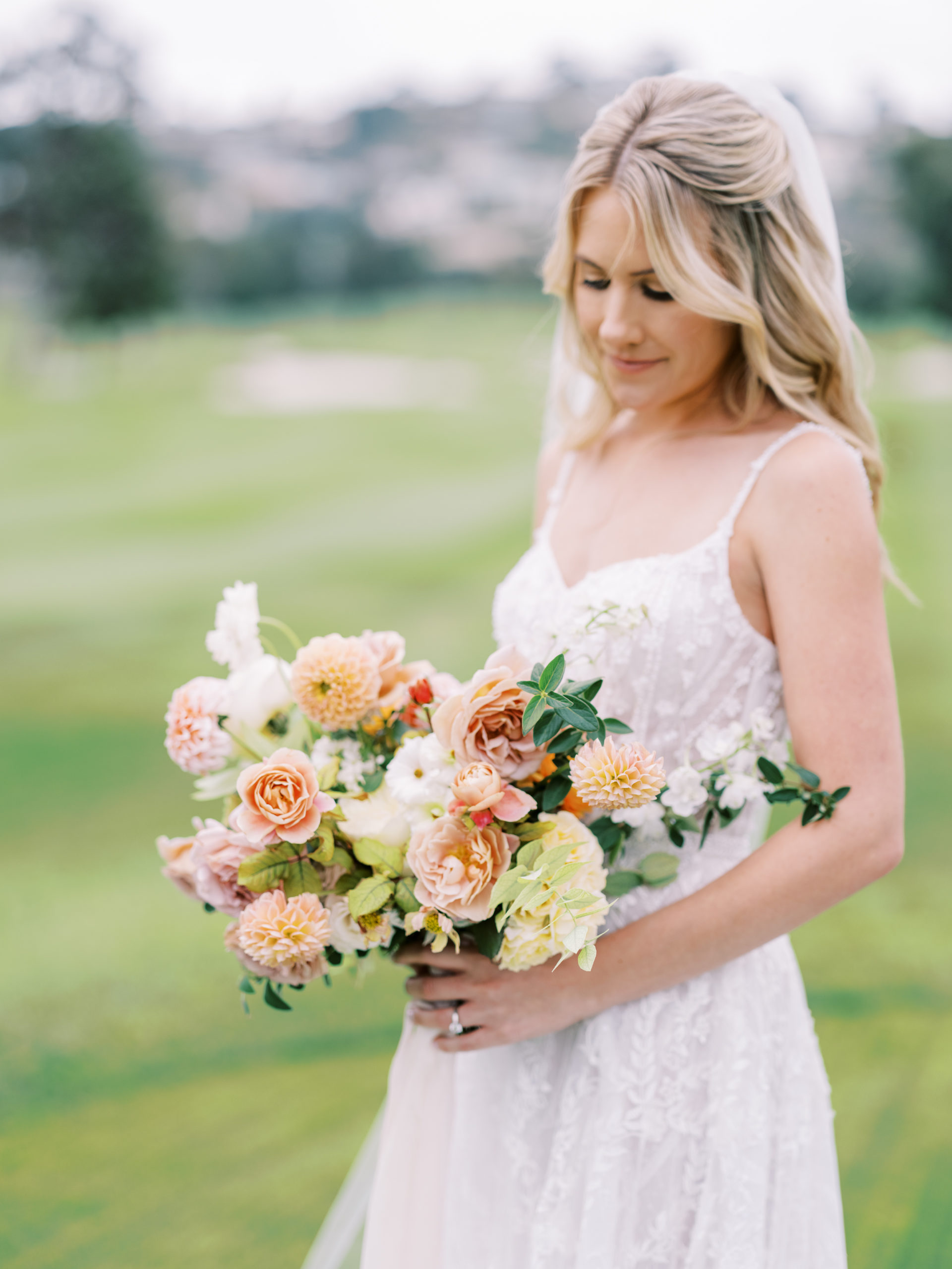 La Jolla Country Club Wedding bouquet by Tularosa Flowers