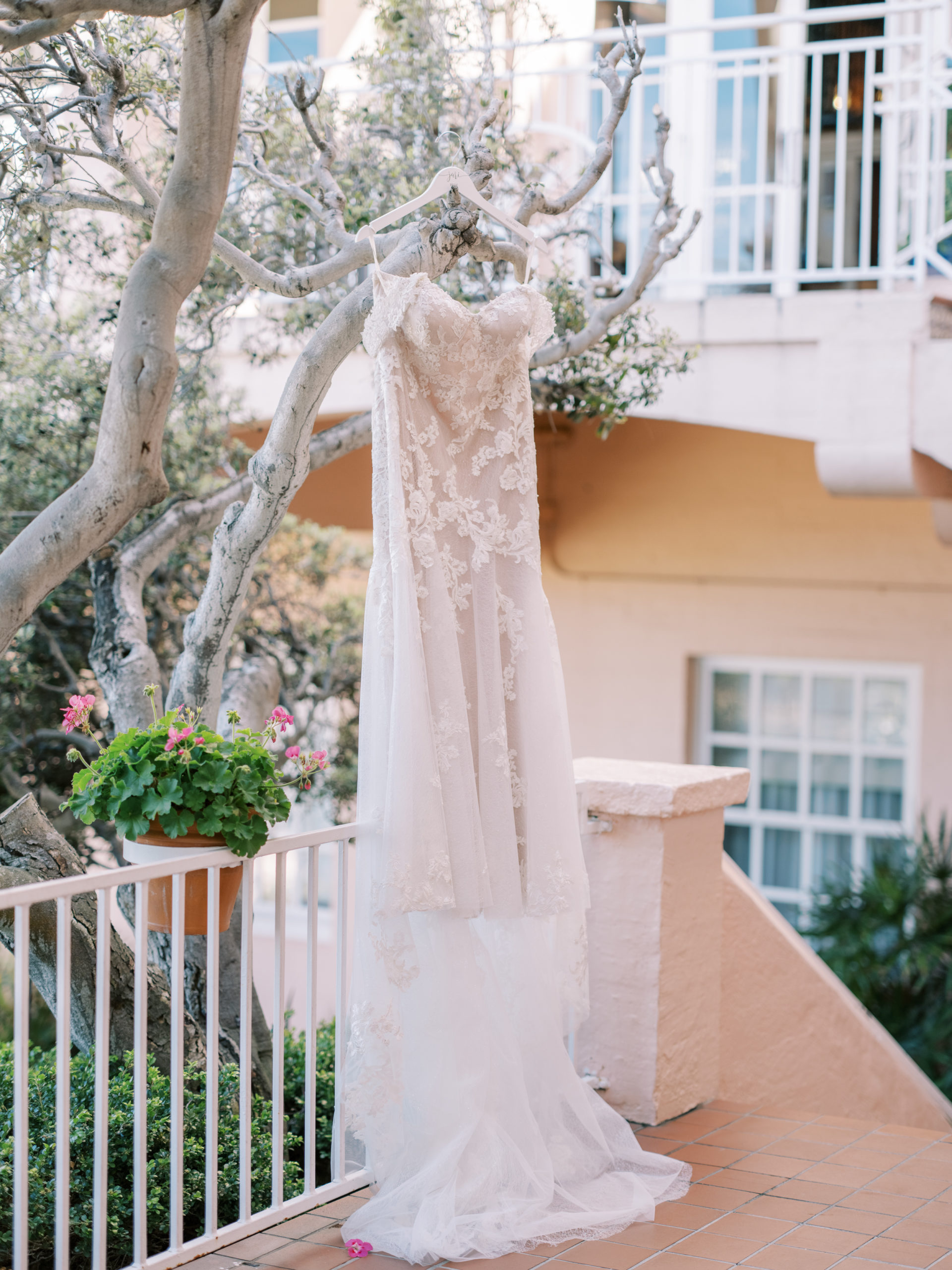 Wedding Gown at La Valencia Hotel