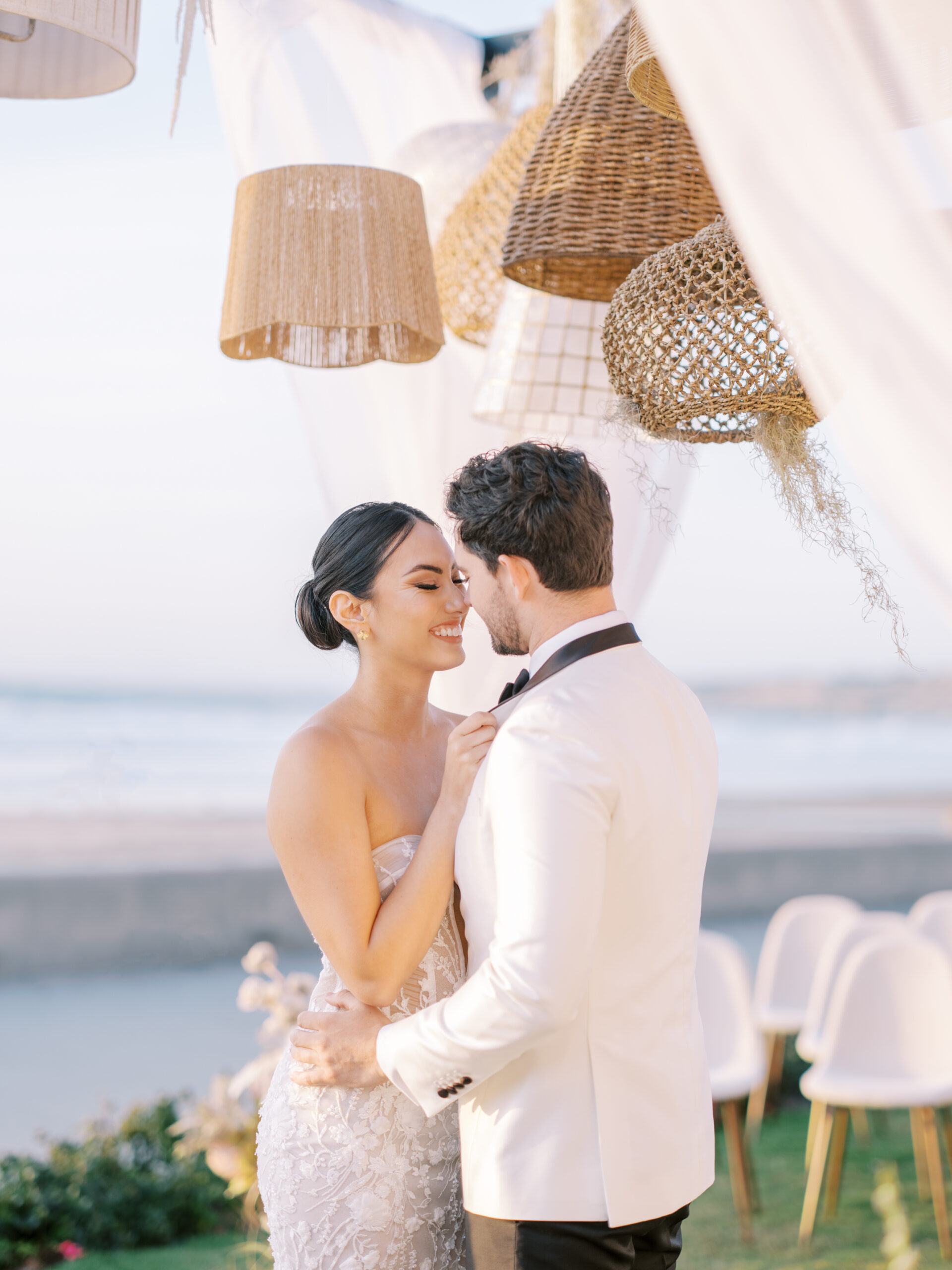 Bride and Groom at La Jolla Shores Wedding beachside ceremony