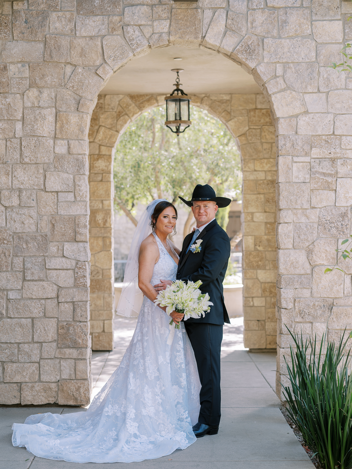 Bride and groom portrait at Europa Village Temecula