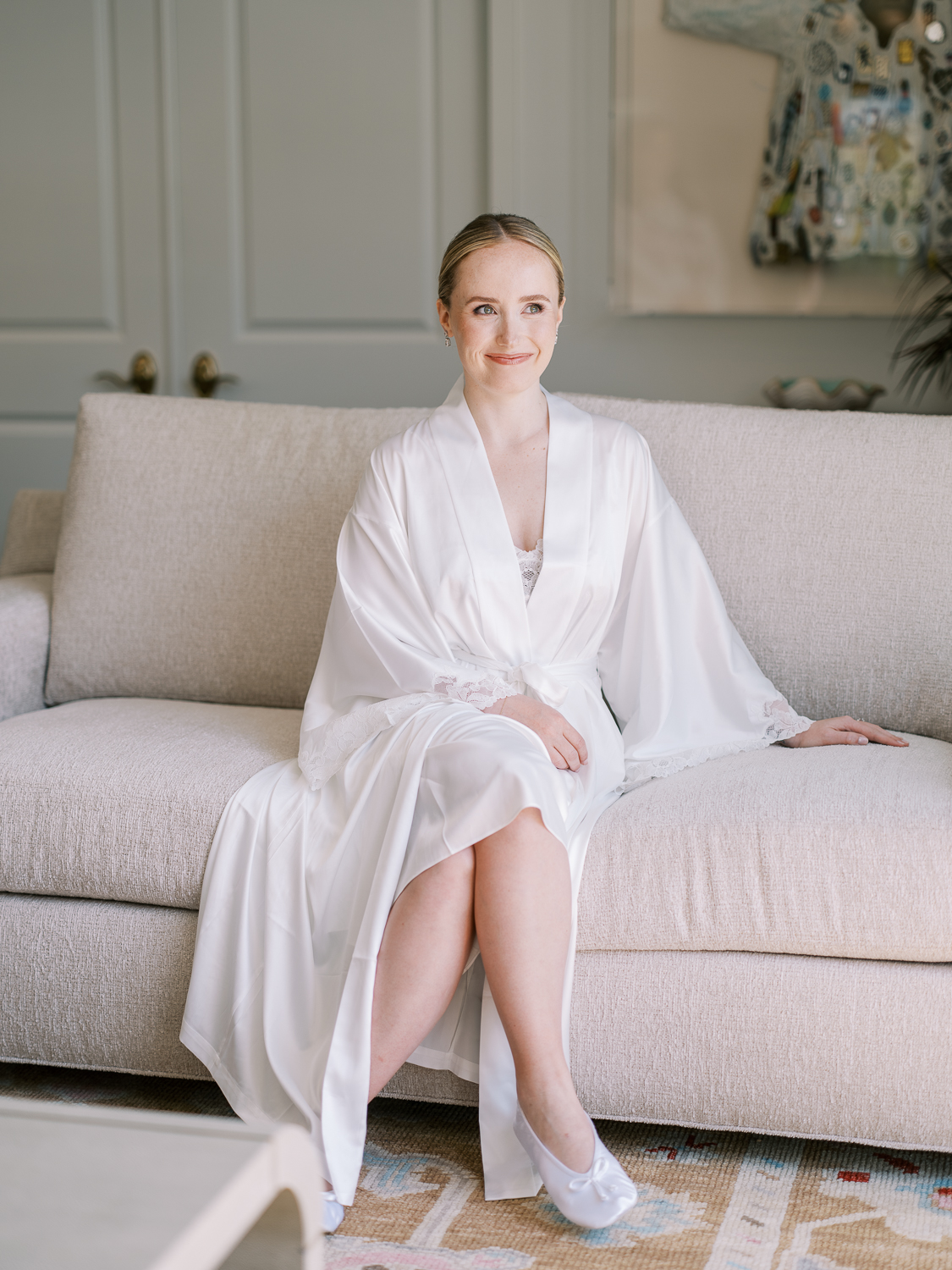 Getting ready on the wedding day in La Jolla