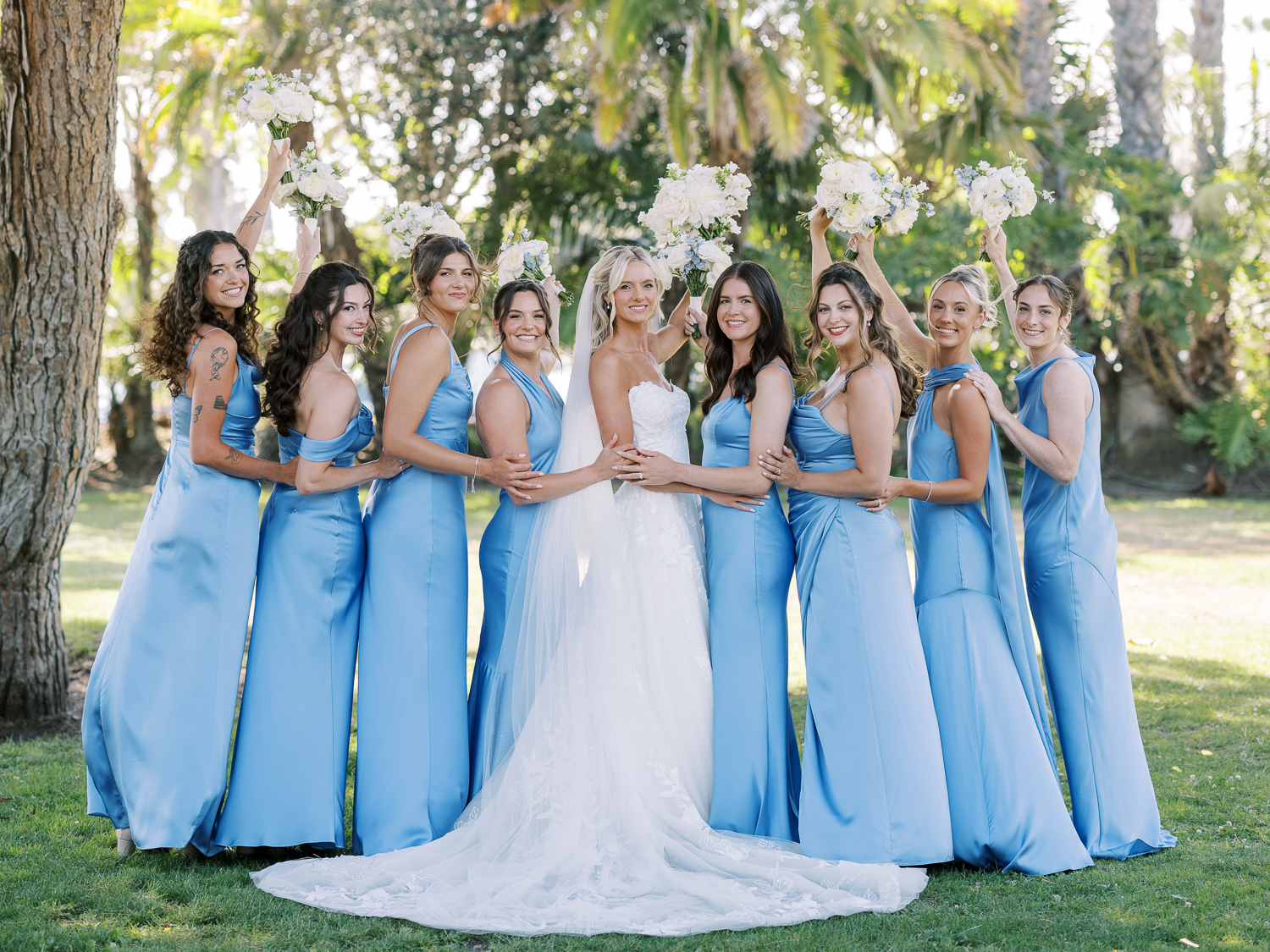 A blue and white color palette is the perfect compliment to a waterfront wedding in San Diego.