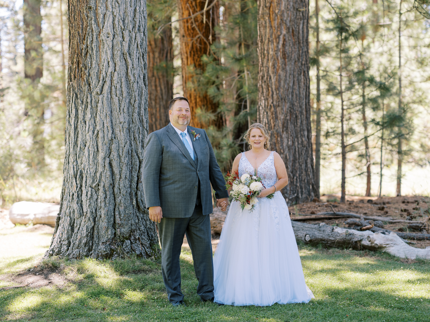 Bride and groom portraits in South Lake Tahoe