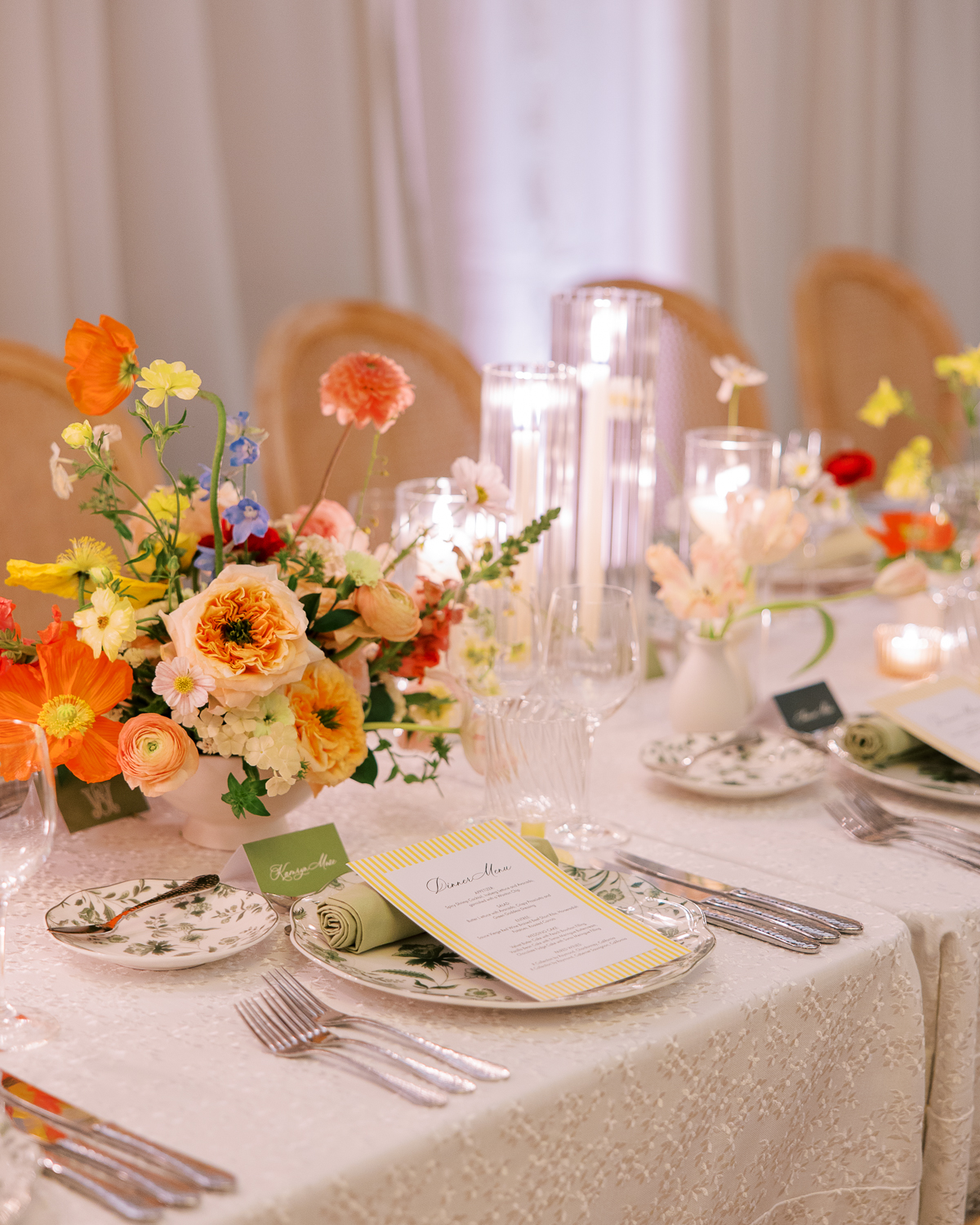 Dinner Menu at Maurice Braun Ballroom