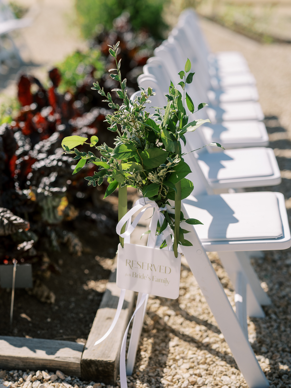 Reserved sign at Carmel Valley Ranch wedding